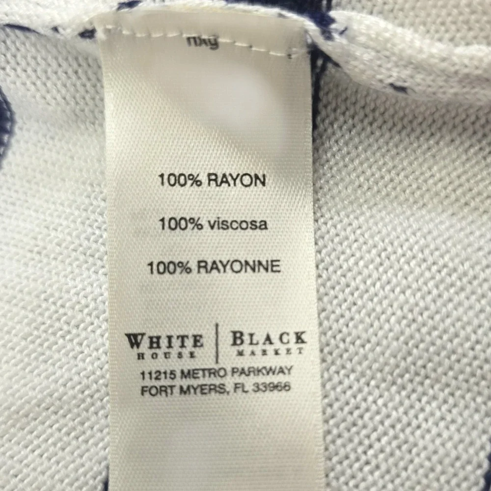 White House Black Market XS Striped‎ Open Front Cardigan Sweater